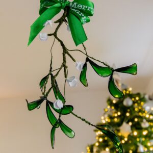 mistletoe hanging made from acrylic resin