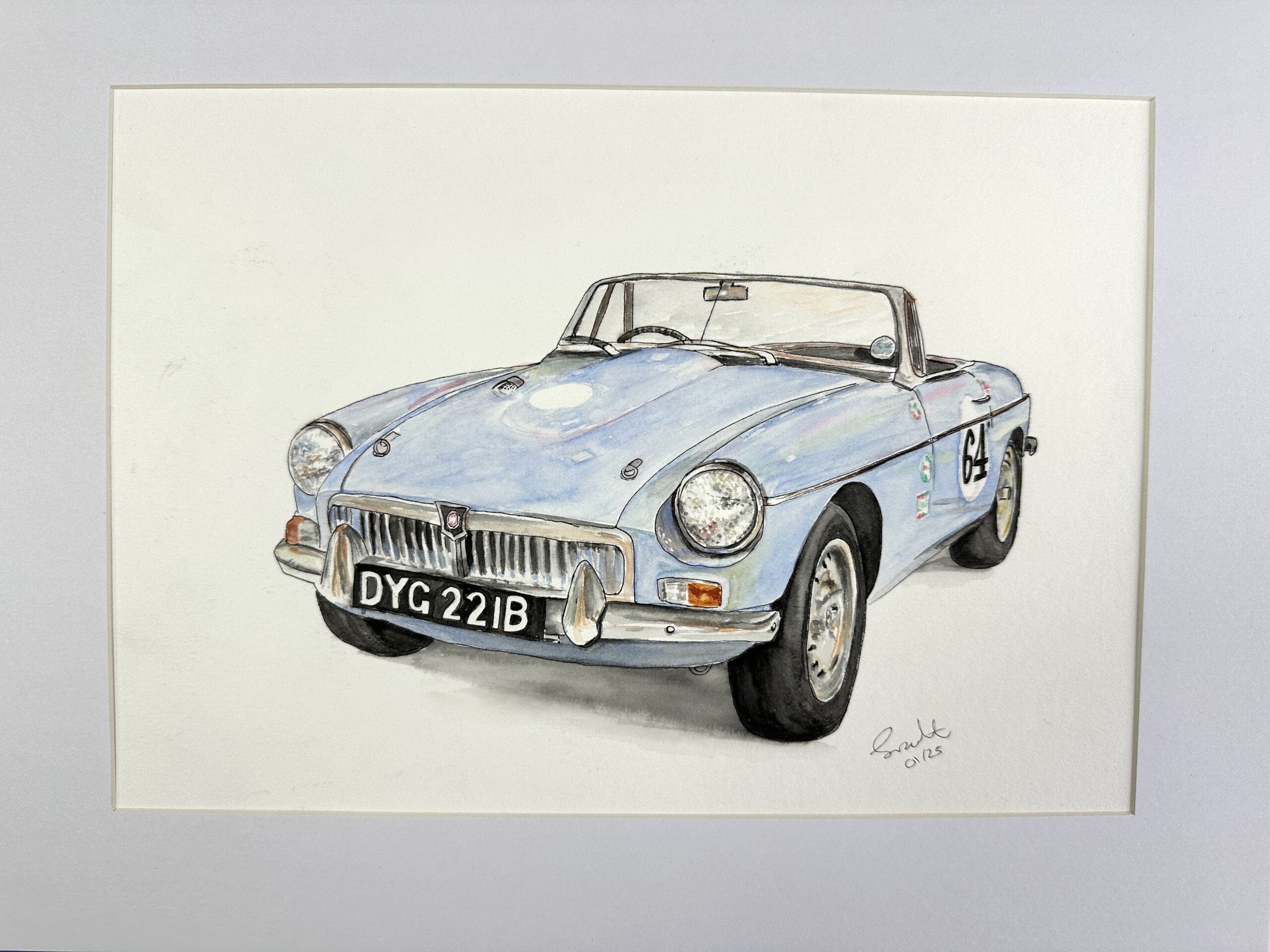 vintage car portrait